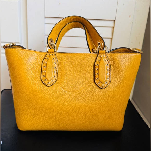 Set of 2 Michael Kors Brooklyn Pebbled Leather Satchel with Coin Purse - Picture 10 of 14